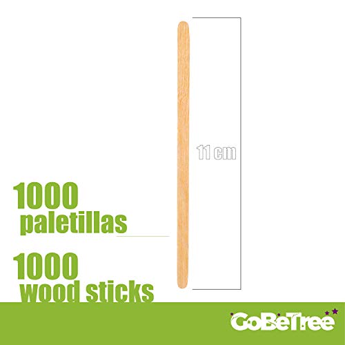 1000 paletinas de café de Madera de 11 cm. Palitos de café Desechables, Palitos removedores de café. agitadores de café y te. Palos para manualidades.