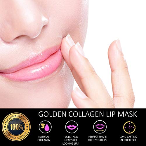 15 parches de colageno oro para humectar labios, mascara antiarrugas para nutrir, hidratar, reafirmar el labio. Adios arrugas alrededor de la boca, mascarilla con efecto lifting, textura suave