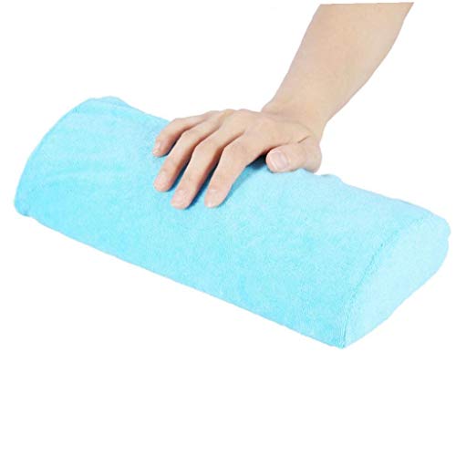 1pc manicura mano almohada desmontable y lavable a mano Cojín almohadilla del amortiguador de la manicura de la esponja suave almohada de la manicura Herramientas Salón de manicura Productos (azul)