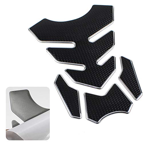 2 Hojas Protección para Depósito de Moto Sport 3D Adhesivo de protección de Tanque de Gel 3D 19,5 cm x 14 cm y 17,5 cm x 10 cm