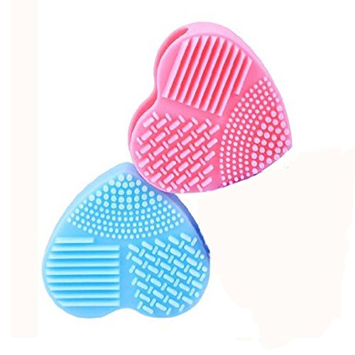 2 Pcs Limpiador de pinceles Limpiador de Brochas de silicona Cosmético Cepillo Limpieza para Maquillaje Cepillos y Maquillaje