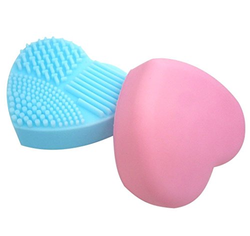 2 Pcs Limpiador de pinceles Limpiador de Brochas de silicona Cosmético Cepillo Limpieza para Maquillaje Cepillos y Maquillaje