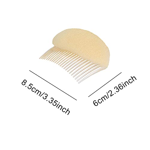 2 piezas con encanto Bump It Up volumen Inserciones Peine de pelo Do Beehive Hair Styling Insert Tool Hair Stick Bun Maker Tool Accesorios de peinado para mujeres Lady Girl (Beige)