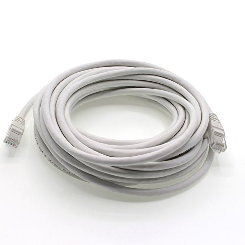 20m - Blanco - 1 Pieza - Cable de Red Ethernet con Conectores RJ45 CAT6 Cat 6 Cat.6 1000 Mbit/s