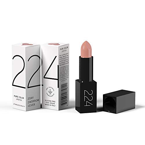 224 Cosmetics Barra de labios Pure Color - natural, vegano , no testada en animals - feel good fórmula , sin parabeno y silicona - Nude Kiss