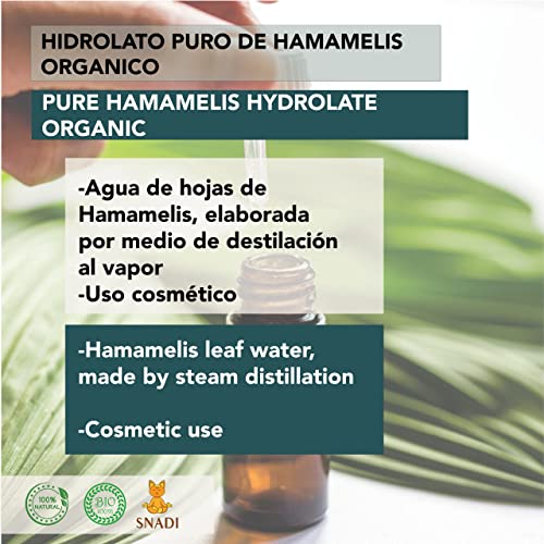 250 ml - Agua de Hamamelis - BIO. Hidrolato de Hamamelis, trata las varices y actúa como cicatrizante, antiinflamatorio e hidratante para la piel