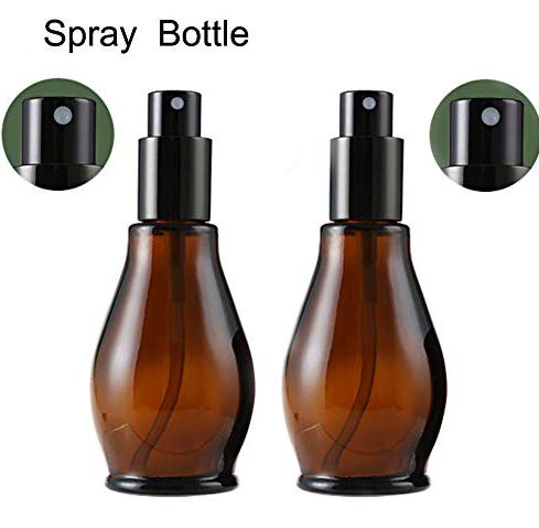 3 uds 100ml 3.5oz botella de Spray de vidrio ámbar botella de Spray de niebla fina vacía con tapa antipolvo contenedor de cosméticos tarro botellas de viaje