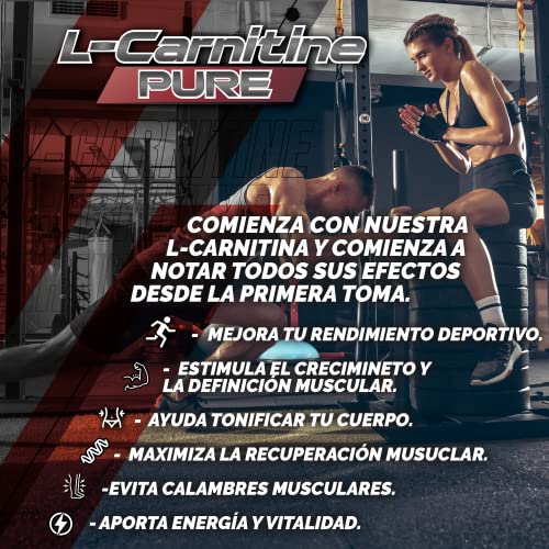 3000mg de L-Carnitina con Vitamina B6 | Quemagrasas natural | Mejora el rendimiento deportivo y la fuerza | Acelera la recuperación muscular | Aporta energía y vitalidad | 20 viales con sabor a fresa