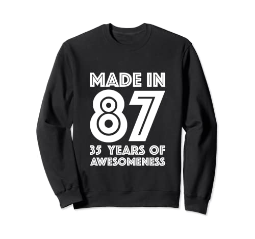 35 Cumpleaños para él Hombres Edad 35 Hijo de un año 1987 Sudadera