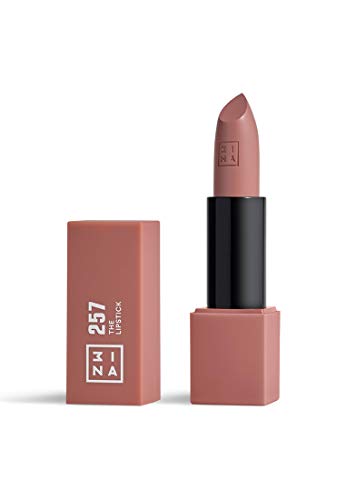 3INA MAKEUP - Vegano - Sin crueldad - El lápiz labial 257 - pintalabios rojo vino - Lápiz labial duradero 5h - altamente pigmentado - Mate - Perfumado de vainilla - Lápiz labial con tapa magnética