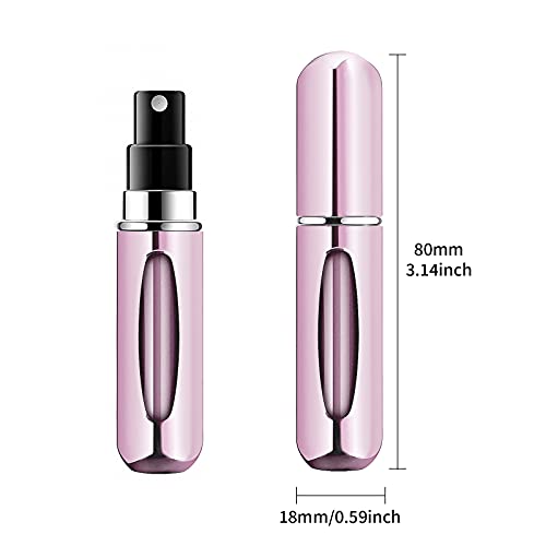 3pcs 5 ml atomizador de perfume de botella vacío pulverizador del perfume de atomizadores recargable dosificador de perfume spray frasco para viaje viajes aéreos o salidas nocturnas