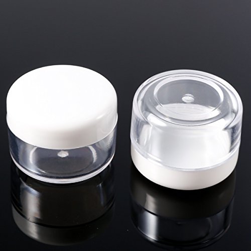 50 / 100 pcs Bote de Plastico 5g Botellas Contenedores Vacías Cajitas Botes Jarras Tarros Plásticos de Viaje Muestra de Cosmético Maquillaje Crema Líquido Polvos Sombras de Ojos Arenas (50pcs)