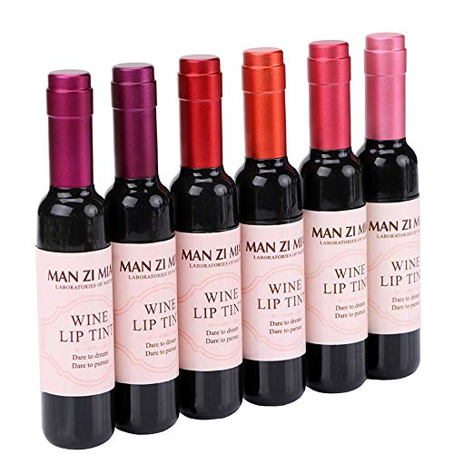 6 Colors Wine Bottle Shape Matte Lip Tint Waterproof Long Lasting Lipstick Lip Gloss