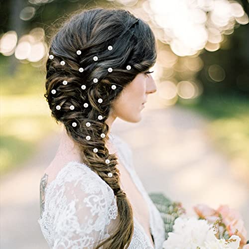 60 Piezas Horquillas Pelo Mujer, Taumie Tocados de Novia Accesorios, Horquillas de Novia, Pinzas para el Cabello en Forma de U, Juego de Horquillas para el Pelo de Cristal, para la Boda, Fiesta