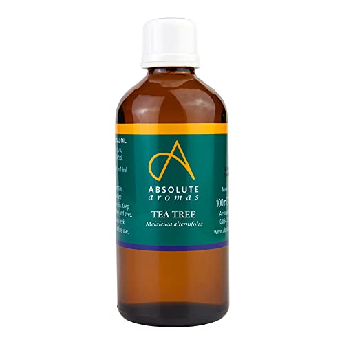 Absolute Aromas Aceite Esencial de Árbol de Té 100ml - Puro, natural, Sin diluir, Sin Crueldad Animal y Vegano - Para Aromaterapia, Difusores y Cuidado del Cutis, Pelo, Piel y Uñas (100ml)