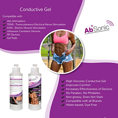 AbSonic - Gel Conductor para Electroestimulación y Electrodos- 2 x 250 ml