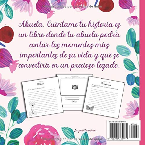 Abuela, cuéntame tu historia: 120 preguntas para averiguar la historia de tu abuela | Gran formato | Un libro para completar sobre la vida de tu abuela | abuela hablame de ti