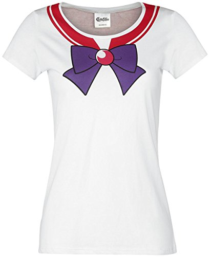 ABYstyle - Sailor Moon - Camiseta - Sailor Mars - Mujer - Blanco (XL)