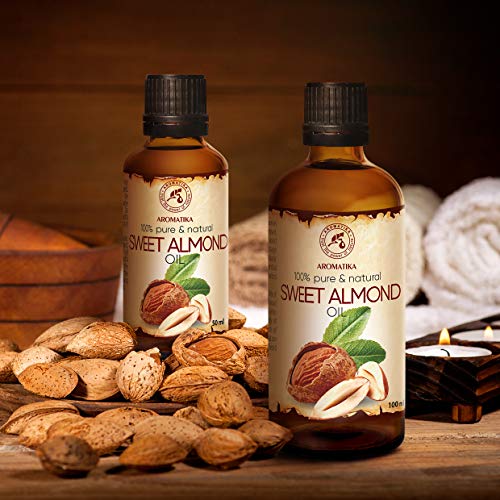 Aceite de Almendra Dulces 100ml - Refinado - Prunus Amygdalus Dulcis - Italia - 100% Puro y Natural - Cuidado para Rostro - Cuerpo - Cabello - Piel - Corporal - Sweet Almond Oil