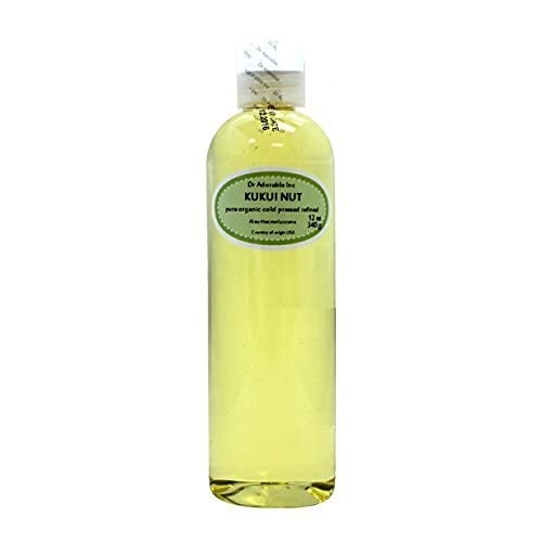 Aceite de nuez Kukui orgánico prensado en frío 100% puro 24 oz