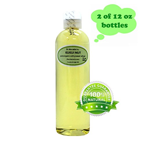 Aceite de nuez Kukui orgánico prensado en frío 100% puro 24 oz