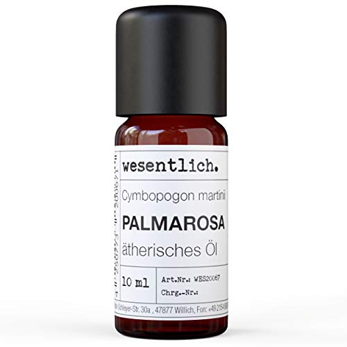 Aceite de palmarosa – Aceite esencial puro de wesentlich. – 100% natural en botella de cristal (10 ml)