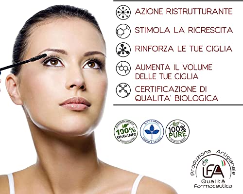 Aceite de Ricino 100% Puro y Natural | Crecimiento, Reestructuraciones, Protege | Pestañas, Cejas, Cuerpo, Cabello, Barba, Uñas | 30 ml | Made in Italy