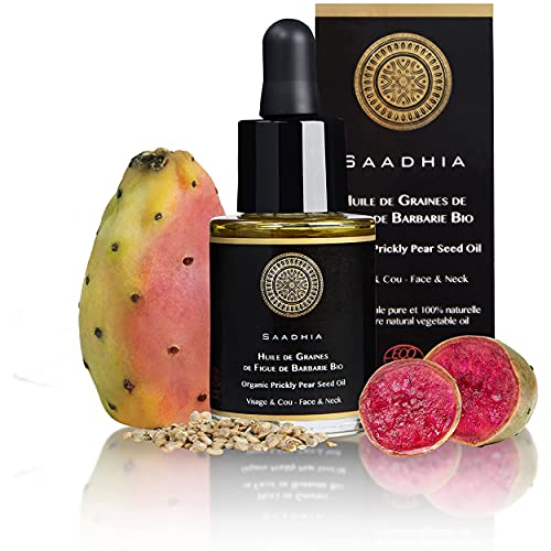 Aceite de semillas de higo chumbo, certificación ecológica, vegetal puro y 100% natural Cara, contorno de ojos y cuello.-