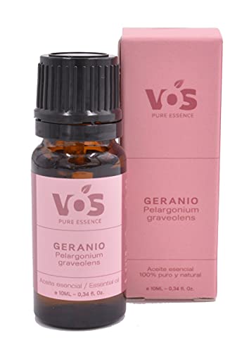 Aceite esencial de Geranio - 100% Puro y natural - Para tonificar y nutrir la piel, cicatrizante - 10ml