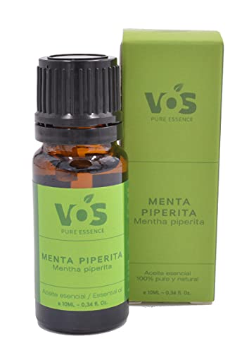 Aceite esencial de Menta piperita - 100% Puro y natural - Para náuseas, concentración, cabellos grasos - 10ml