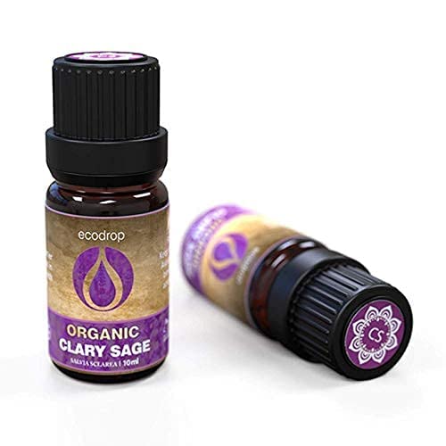 Aceite esencial puro de Salvia sclarea con el certificado ecológico COSMOS, grado terapéutico para aromaterapia, con libro electrónico de regalo, 10 ml