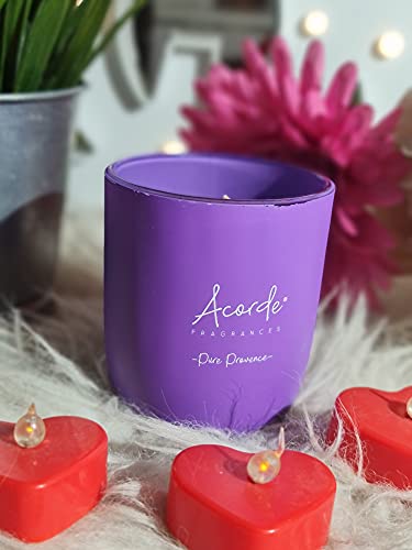 Acorde Velas Aromaticas. Velas Perfumadas para Decoracion Hogar. Velas Grandes para Aromaterapia. Gran Variedad de Velas esotericas, Bonitas, antitabaco, Naturales, de relajacion (Lavanda)