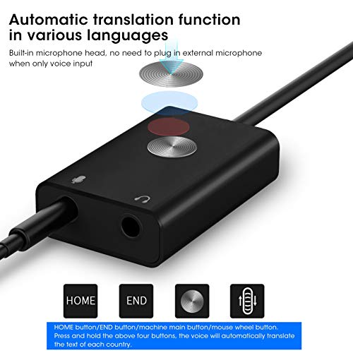 Adaptador USB, Tarjeta de Sonido USB de Aleación de Aluminio Aspecto Elegante para Comunicarse para Viajar