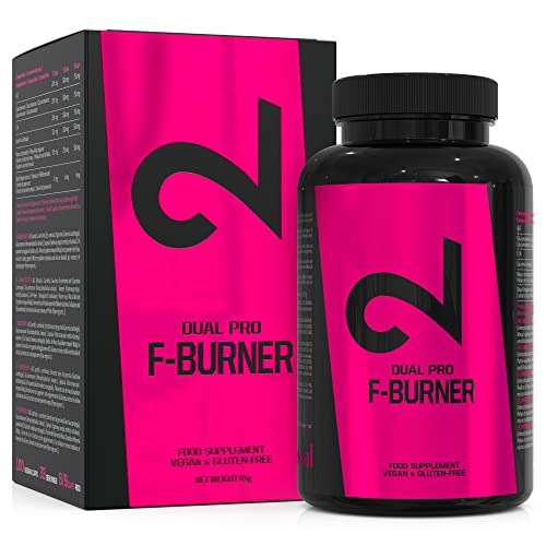 Adelgazante Con Potente Acción Quemagrasas Dual Pro F-burner | Para Mujeres Y Hombres | 100 Cápsulas Veganas | Sin Aditivos & Estimulantes | Suplemento Alimenticio 100% Natural | Píldoras Dietéticas