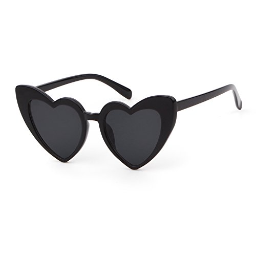 ADEWU Gafas de sol en forma de corazón Chicas Gafas retro de moda para mujer