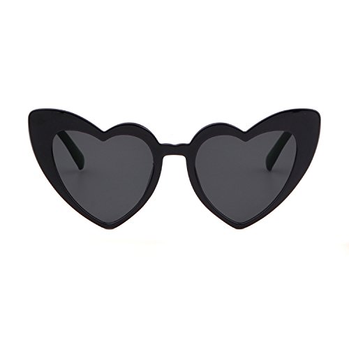 ADEWU Gafas de sol en forma de corazón Chicas Gafas retro de moda para mujer