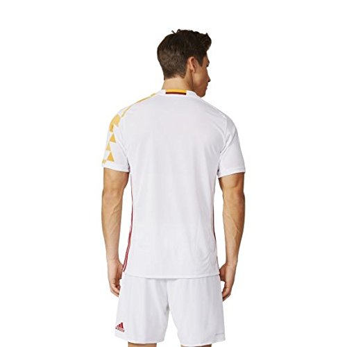 adidas Fef A JSY Camiseta, Unisex, Blanco/Rojo, S