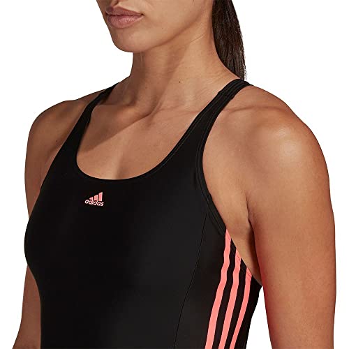 adidas HA5994 3S Mid Suit Swimsuit Women's Black/Acid Red 44