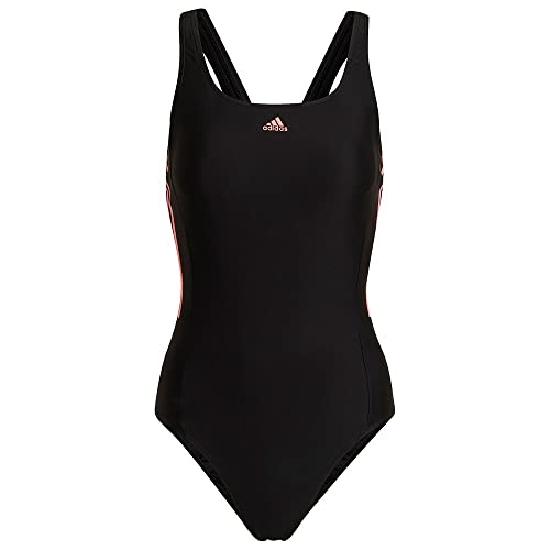 adidas HA5994 3S Mid Suit Swimsuit Women's Black/Acid Red 44