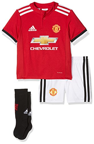 adidas MUFC H Baby Conjunto Equipación-Línea Manchester United FC, niños, Rojo (rojrea/Blanco/Negro), 80