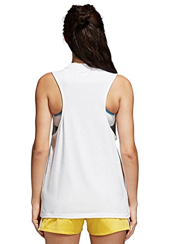 adidas Trefoil Tank Camiseta, Mujer, Blanco (Blanco/Arena), 44