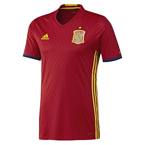 adidas UEFA Euro 2016 Spain Home Authentic Player Camiseta, Hombre, Rojo/Amarillo/Azul (Escarl/Amabri), M