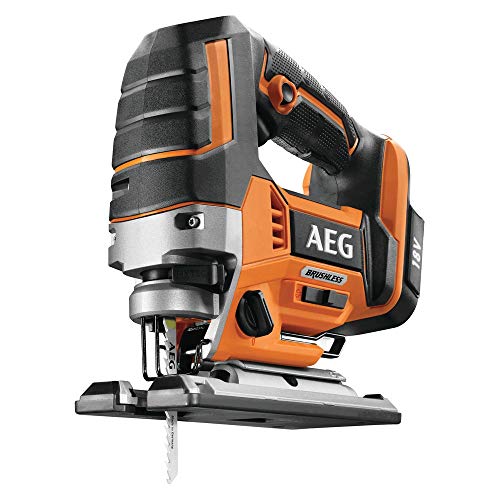 AEG Brushless BST18BLX-0 - Sierra de calar inalámbrica (motor sin escobillas, 18 V, iluminación LED, 4 ajustes de carrera pendular, sin batería)