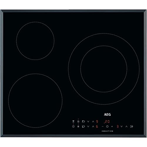 AEG ILB63306FB Placa inducción 3 zonas, Triple zona XL de 32cm, Función Pausa, Temporizador, Detección recipiente, Calentamiento rápido, Conexión automática, Control táctil independiente, Negro, 60 cm