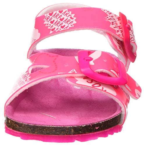 Agatha Ruiz de la Prada 202987, Sandalias con Punta Abierta Niña, Rosa (Fucsia (Fluor Y Estampado) Paprika), 21 EU