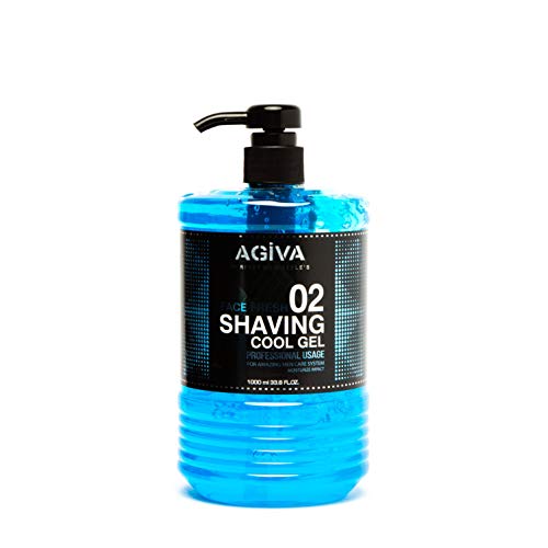 AGIVA Shaving Gel 1000 ML Cool, Negro, Estandar