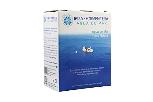 Agua Ibiza Formentera - Agua De Mar 3 Litros 100% Natural - Nutre tu organismo con todos los minerales y oligoelementos que el mar te ofrece