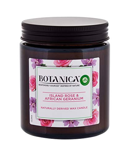 Air Wick S0578874 Vela Perfumada Botanica Rose & African Geranium, 205 g