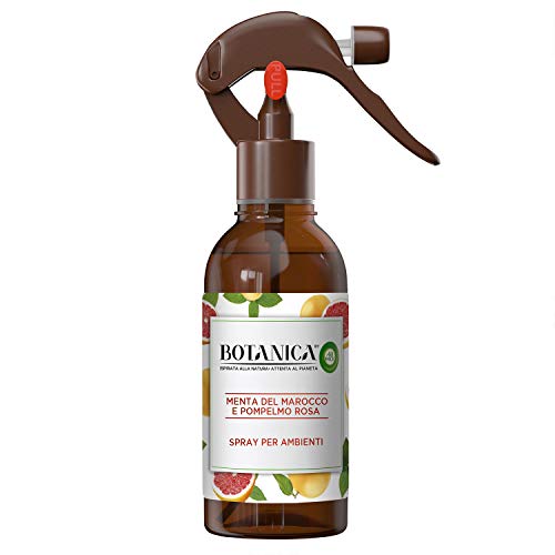 Airwick Botanica - Ambientador en spray para ambientes, 8 unidades, aroma de menta marroquí y pomelo rosa, fragancia natural, spray de 236 ml