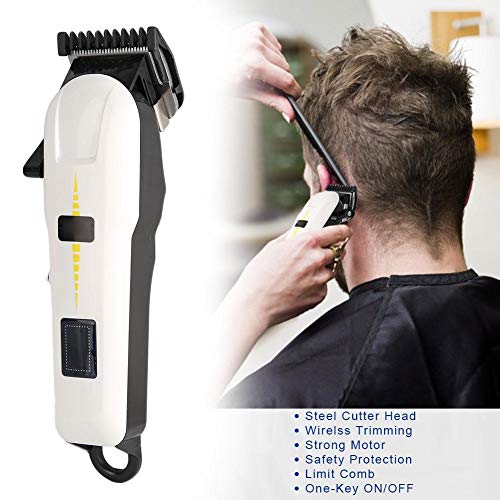 Akozon Electric Hair Clipper LED Screen Hair Clipper Hair Trimmer M¨¢quina de Corte Herramienta de peluquer¨ªa EU Plug 110-240V(SK-633)